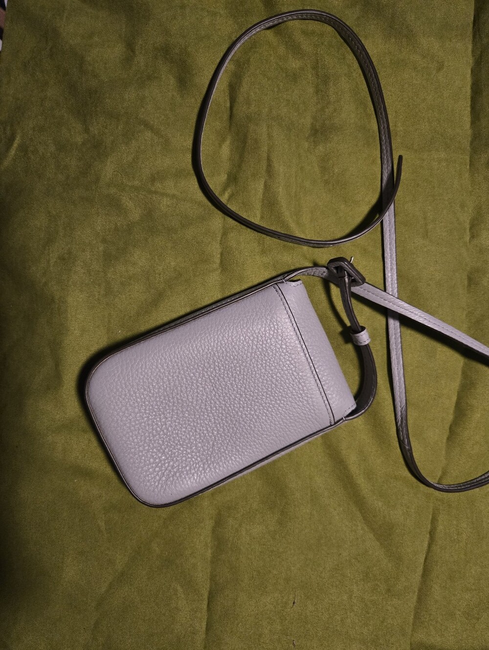 Tory Burch Pebbled Mini Crossbody in Gray - Picture 3 of 3